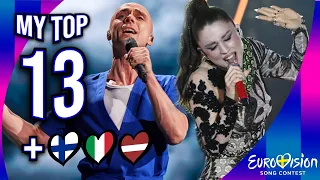 Eurovision 2024 - My Top 13 (So Far) + 🇫🇮🇮🇹🇱🇻