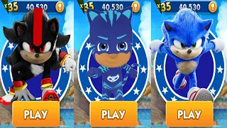 Sonic Dash vs Tag with Ryan Catboy - Movie Sonic vs All Bosses Zazz Eggman - All 61 Characters