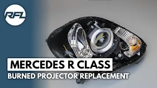Mercedes R class | burned Hella HID Bi-xenon projector, EvoX R projector replacement (AFS headlight)