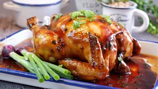 The Easiest Rice Cooker Chinese Baked Chicken Recipe Ever! 电饭锅药材鸡 Light Herbal Taste • Super Tender!