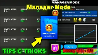 How to reach FC CHAMPION in manager mode | TACTICS + TIPS | #fifamobile #managermode #fc24 #eafc24