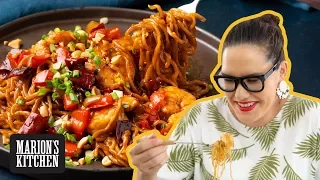 HOT 'n' Spicy Kung Pao Shrimp Noodles | Marion's Kitchen