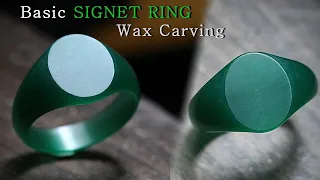 [기본반지 만들기]ㅣ왁스카빙ㅣASMRㅣSignet Ring MakingㅣWax carving