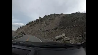 Driving the Beartooth highway from Red Lodge, MT to Long Lake, WY