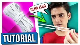 Tutorial rápido de MÁGICA DO ELÁSTICO QUE ATRAVESSA O BRAÇO