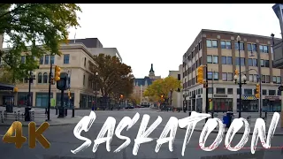 Saskatoon Saskatchewan Canada 🇨🇦 4k(Downtown)