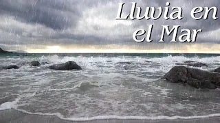 Sonido de Lluvia y Olas del Mar para Relajarse 🌊 Descansar Dormir Meditar Leer 💦 Relajación Profunda