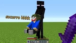 os mobs "CAPTURAM" meus amigos no minecraft...