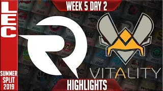 OG vs VIT Highlights | LEC Summer 2019 Week 5 Day 2 | Origen vs Vitality