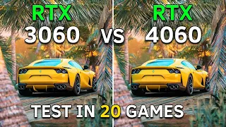 RTX 3060 vs RTX 4060 | Test In 20 Games at 1080p | 2023