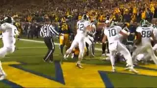 Michigan State at Michigan 2015 - Final Play - Sideline Angle