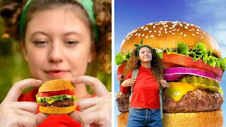 MINIATURE FOOD VS GIANT FOOD || Recipes and Ideas to Surprise Your Friends With