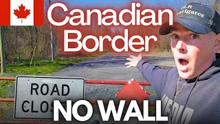 CANADIAN BORDER. No Wall. Champlain New York. Migrant CRISIS.