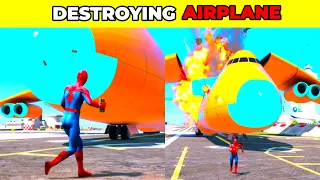 GTA V: DESTROYING AIRPLANE ✈️| #shorts