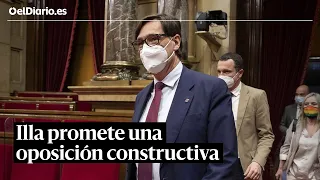 Illa carga contra Aragonès por su proyecto independentista pero promete una oposición constructiva