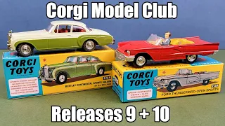 Corgi Model Club Pt. 5 - Bentley Continental Sports Saloon #225 + Ford Thunderbird Open Sports #215S