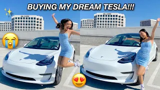 BUYING MY DREAM TESLA!!!! *emotional*