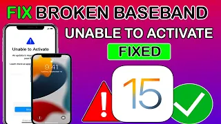 🔥 Fix Unable to Activate iPhone/iPad iOS 15 No Checkra1n | Broken Baseband Untethered Bypass iOS 15