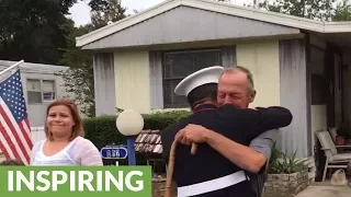 Marine surprises Marine grandfather for his birthday