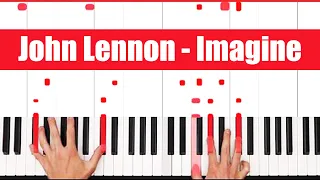 Imagine Piano - How to Play John Lennon Imagine Piano Tutorial! (Instrumental)