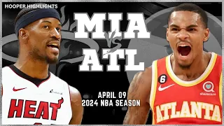 Miami Heat vs Atlanta Hawks Full Game Highlights | Apr 9 | 2024 NBA Season