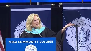 First Lady Dr. Jill Biden addresses community college graduates in Arizona