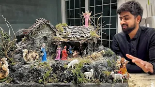 Christmas Crib made with Cardboard | Pulkoodu  പുൽക്കൂട് | Nativity scene | Italian Crib | Josephism