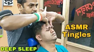 ASMR Tingles | Great relaxing Head & Body massage with neck cracking By Indian barber