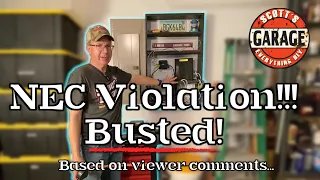 DIY Youtuber gets busted for an NEC (National Electrical Code) violation in his garage. Now what?