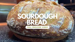 Easy sourdough bread: step by step full process video.