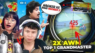 Sooneeta & Gyan Bhai Shocked 😱 2x Awm Gameplay in Top 1 Grandmaster Pro Lobby - Tonde Gamer