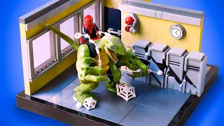 Lego The Amazing Spiderman vs Lizard - High School Scene Diorama MOC