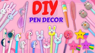 6 DIY MARVELOUS PEN DECOR|BACK TO SCHOOL HACKS AND CRAFTS|Pen Topper Ideas|Pen decor|Pen|How to make