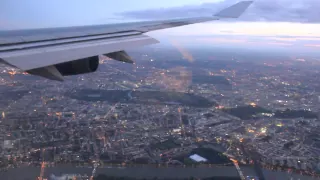 Landing at London Heathrow Airport (Sunrise)