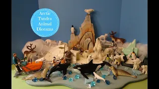 Arctic Tudra Animal Figures Diorama - Learn Animal Names