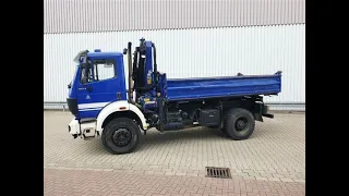 DAIMLER-BENZ SK 1824 AK 4x4 mit Kran, ehemals THW-Fahrzeug!