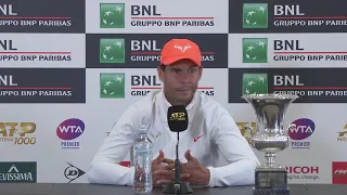 Rafael Nadal Press conference after his victory at Rome Masters 2019