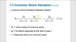 Chapter 7 - Stock Valuation