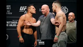 UFC 225 Weigh-Ins: Rafael dos Anjos vs. Colby Covington Weigh-In Staredown - MMA Fighting