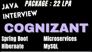 Cognizant | Full Stack Developer  | Real-time Java Interview Series | interview 28