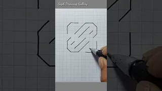 3d illusion easy drawing on graph paper