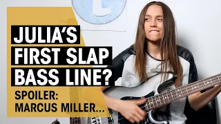 Julia's first Slap Bass Line | Never Too Much | Luther Vandross | Thomann