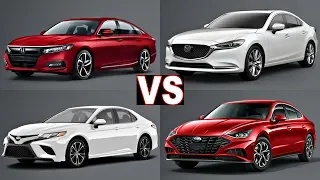Top 5 Rated Luxury Midsize Sedan Cars (2020 -2021) Toyota Camry, Mazda 6, Honda Accord, (Review)