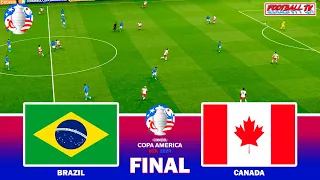 BRAZIL vs CANADA - COPA AMERICA FINAL | Full Match All Goals 2024 | PES Gameplay PC