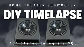15" Home Theater DIY Subwoofer Build Time Lapse