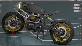 Blender Motorcycle Rig Demo