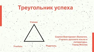 Учитель года 2023: Слово учителю "Треугольник успеха" (лекция Сергея Валюгина)