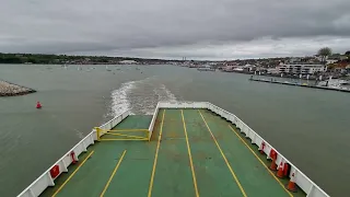 Red Funnel ferry Red Eagle heading out of Cowes on the Isle Of Wight