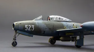 REPUBLIC F-84G Thunderjet JRV i PVO 1:72 TAMIYA Full Video Build