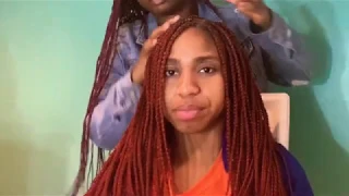 BEAUTIFUL HAIR BRAIDING AND MAKEUP| 2020| NATURAL HAIR| GLAMBYJOSSY